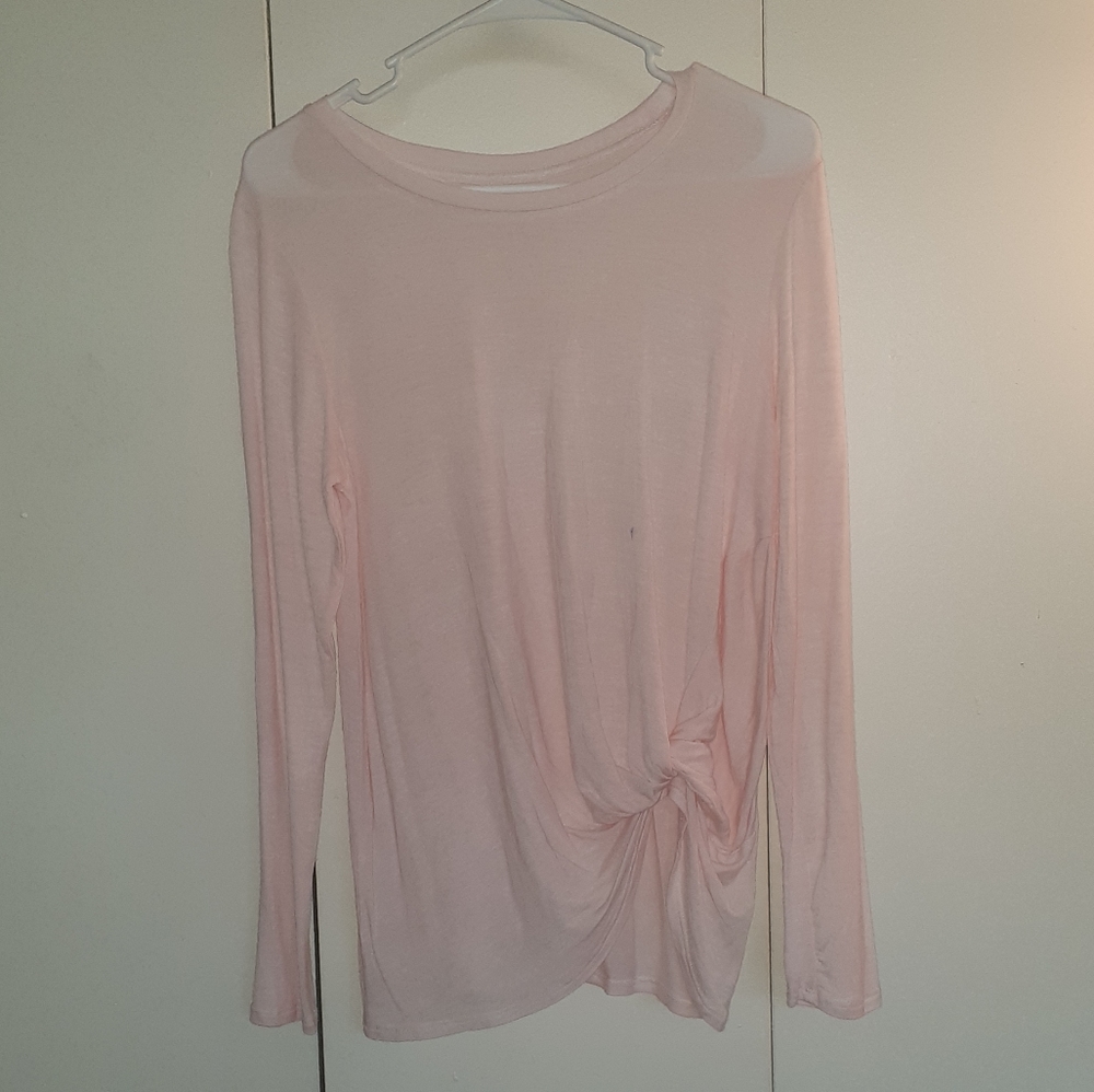 Blush Long Sleeved Twist Blouse